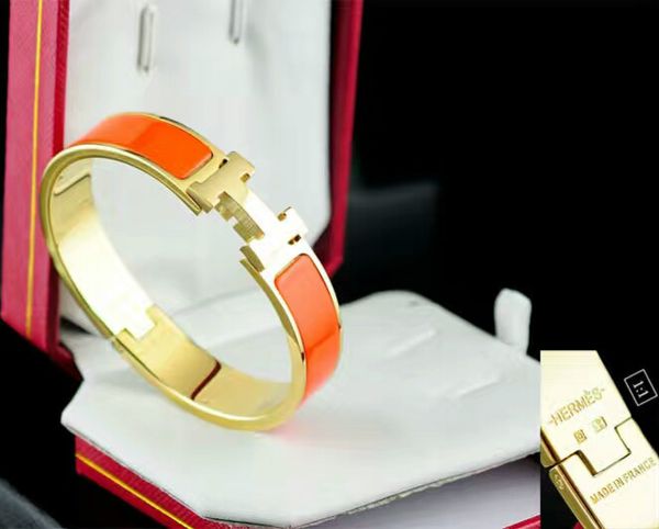

2020 sell stainless steel letter fashion jewelry designer bracelet bangle have five colors choose ing, Black