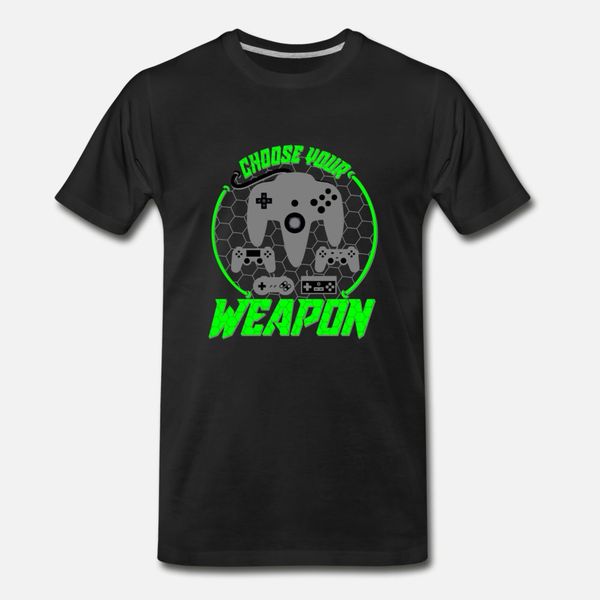 

choose your weapon funny gaming gamer gift t shirt men loose short sleeve size s-3xl fit loose funny casual summer style letters shirt