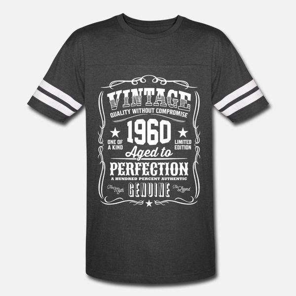 

vintage 1960 aged to perfection white print t shirt men personalized 100% cotton size s-3xl unique cute fashion spring autumn slim shirt