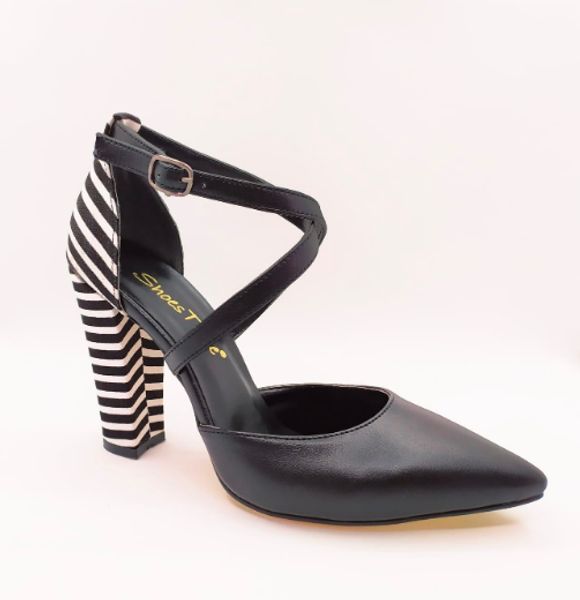 

women's high-heeled shoes, Black