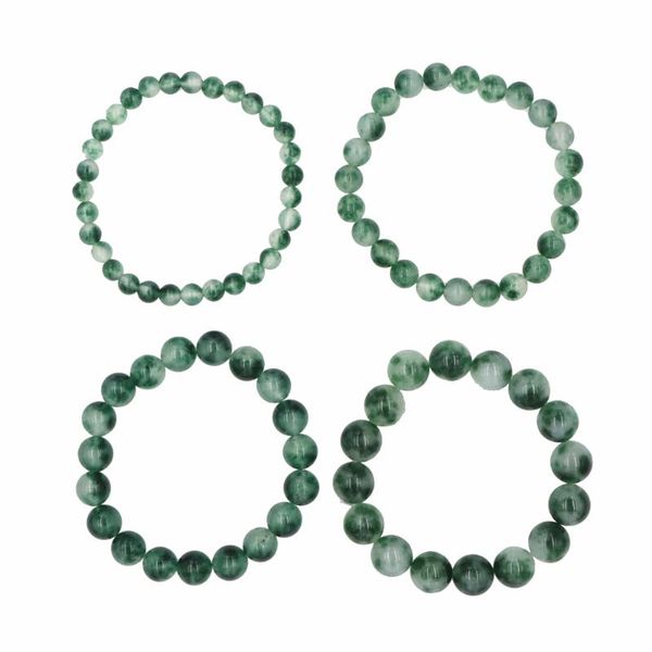 

high grade beads bracelet for women natural stone jades stetch bracelets bangle wholesale handmade wristband jewelry 19cm b366, Golden;silver