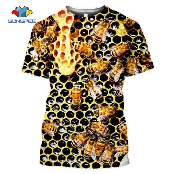 

summer insect bee print 3d print shirts hentai kawaii humor men clothing