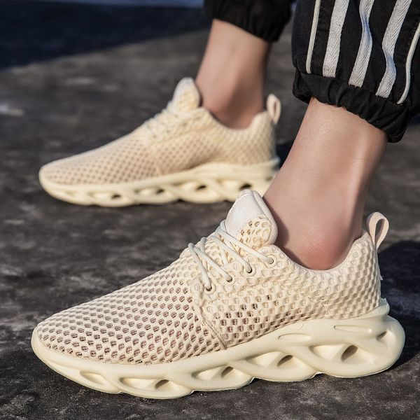 

summer mens casual fashion shoes 2020 new trending big size men trainers lightweight breathable sneakers basket homme chaussure, Black