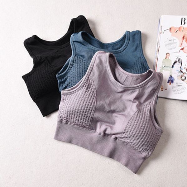 

женщины йога спорт bra бег фитнес gym бюстгальтер соберитесь дышащий потеть поглощающие tops quick dry high strength, White;black