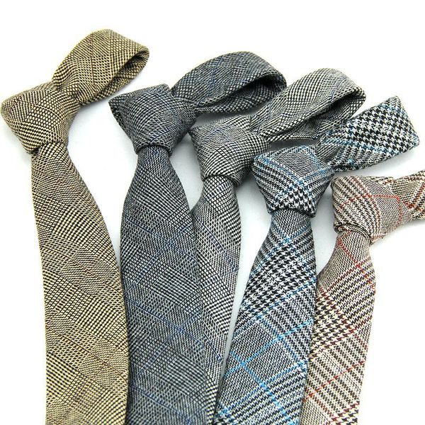 

neck ties windj men wool necktie grid grey warm winter checked, Blue;purple
