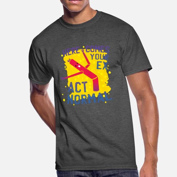 

act normal funny gift t shirt men character cotton crew neck slim gift fashion summer style pattern shirt