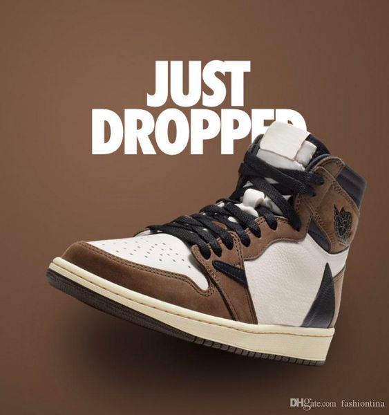 

new release travis scott x 1s high og ts sp 1 mens low basketball shoes sail dark mocha university outdoor sneakers with box us7-13