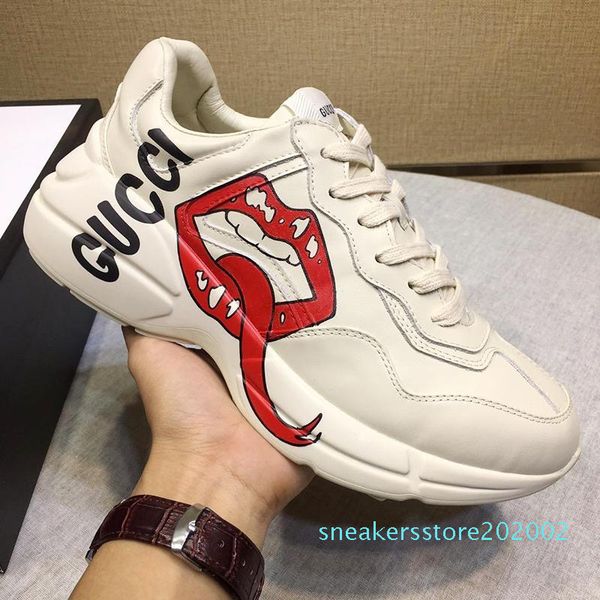 

2020 casual shoes sneakers breathable with box rhyton sneaker luxury zapatos de mujer fashion casual shoes2 s02, Black