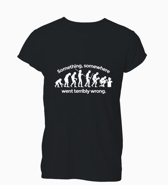 

новые мужчины майка моды популярного стиль люди то непонятная эволюция смешных t-shirt mens