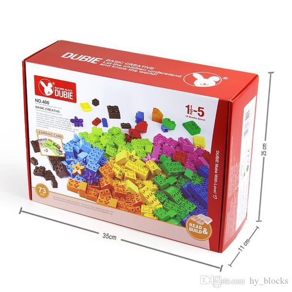 

73pcs children intelligence assemble toy larger particles diy building blocks basic creative set basic creative set 12x12 05