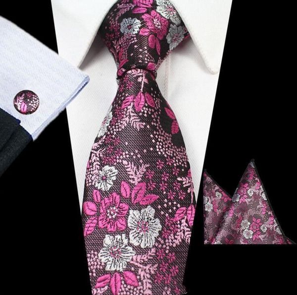 

tie wedding silk mens set hanky ties styles formal 100% corbatas cufflinks gravata for men 20 necktie woven jacquard sets floral who rqigqy, Black;blue