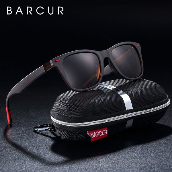 

barcur trending tr90 polarized sunglasses women square eyewear men sun glasses vintage goggle male uv400 oculos de sol, White;black