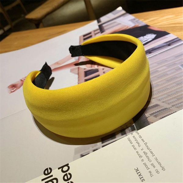 

women girl headbands wide solid sponge korean vintage hairband sweet hair accessories head wear wholesale fashion new