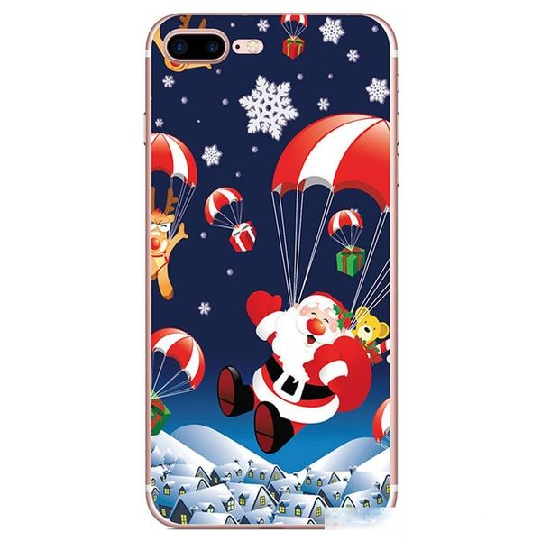 

for iphone xs max mobile phone shell ap 6s santa claus elk snow gift tpu soft shell 7plus ing
