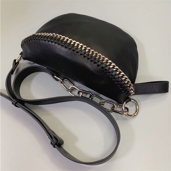 

casual fashion design waist bag new trend layer cowhide bag net red same style one shoulder diagonal chain bag