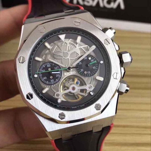 

2020 new designer watches, high-quality men's watch, fully automatic mechanical movement, 42mm case, 316 new steel, strap with pin buck, Slivery;brown