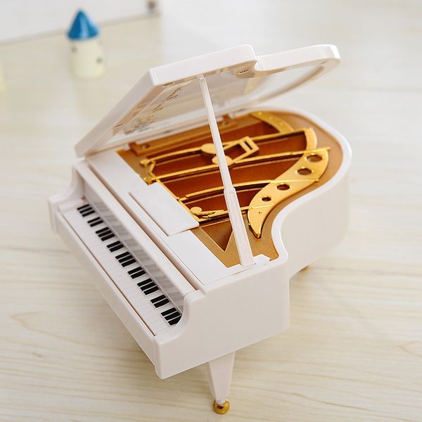 

mini eight-tone musical instrument piano couple gift white music box decoration friends couple birthday gift