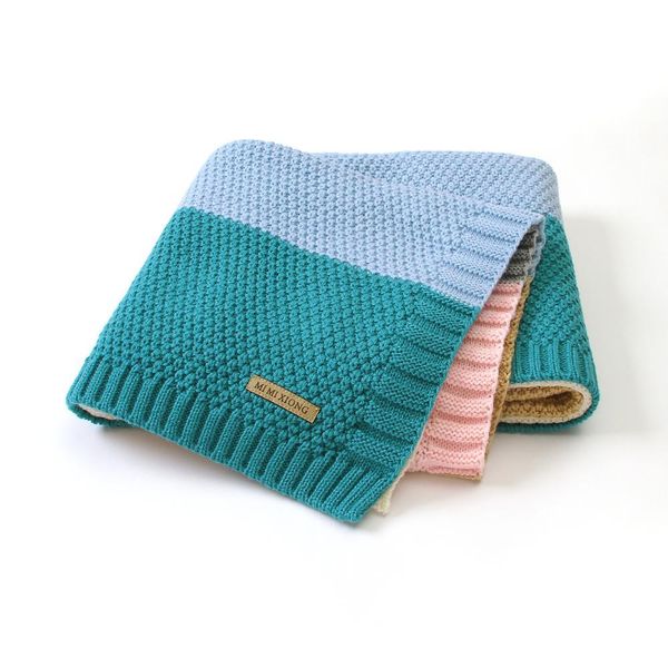 

детские одеяло soft infant пеленальный wrap quilts вязаная новорожденный bebes прогулочная коляска постельных сна охватывает 100 * 80см дети