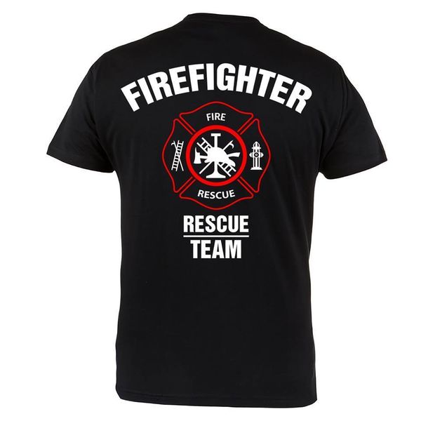 

2019 summer new men tees brand clothing t-shirt firefighter rescue team ideal for firefighters casual t shirt