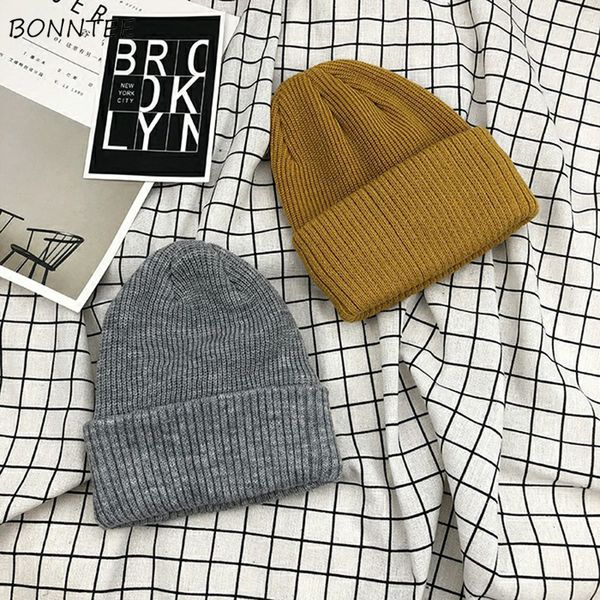 

beanies women winter hats beanie knitted simple all-match ladies sweet womens elegant korean style harajuku warm couple, Blue;gray