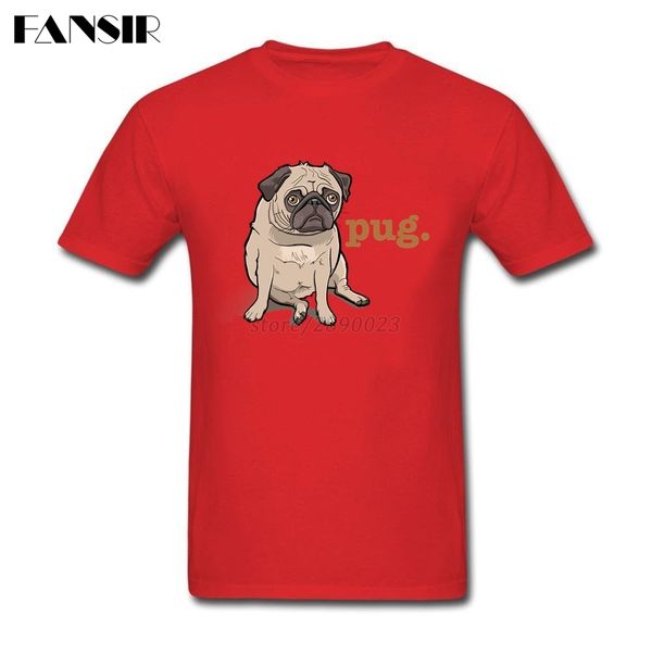 

popular short sleeve cotton custom pug dog animal cartoon men boy tshirts 3xl family clothing