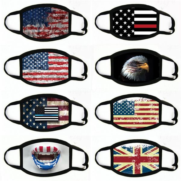 

american flag tie-dye face mask face masks dustproof and reusable#667, Black