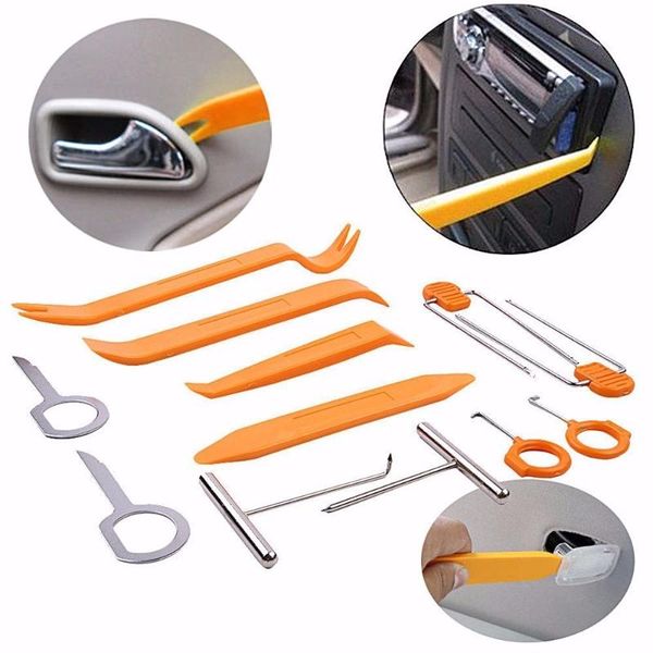 

12pcs car stereo installation kits car radio removal tool radio panel door clip panel trim dash audio removal herramentas