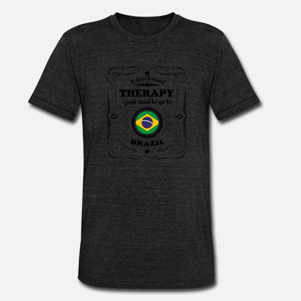 

don t need therapie go brazil t shirt men printing 100% cotton o neck gents crazy funny summer letters shirt