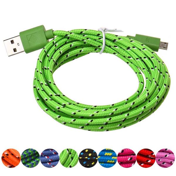 

2m/3m universal phone cables micro usb phone cable for cell phone smartphone charge sync data cable#sys