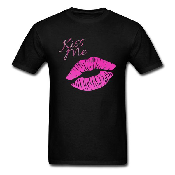

pink lips t shirt family oversized crewneck 100% cotton fabric tees comics fashion tshirts for men summer/autumn