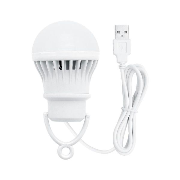 

3w usb powered led lamp bulb 300lm 6500k portable lanterns night light for outdoor hiking camping fishing tent travel lighting