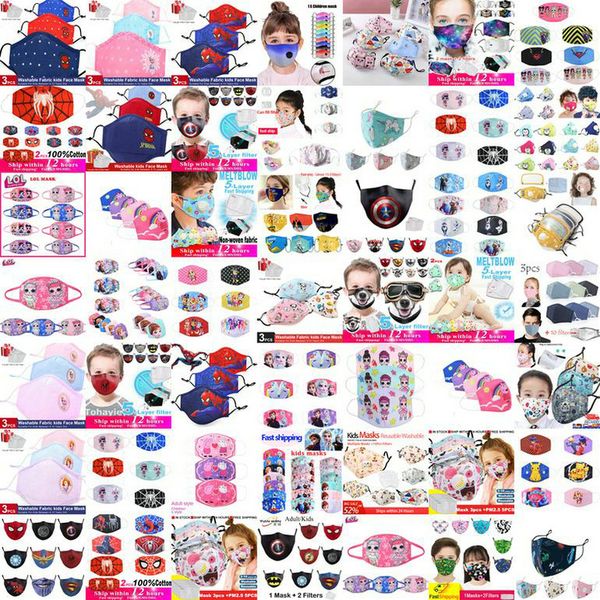 

100styles fashionable cotton childrens mask cartoon washable and reusable kids cute face mask elastic comfortable websites to buy, Blue