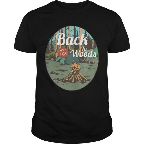 

back to the wood funny camping vintage t shirt fashion 2019 summer men's casual o-neck male & tees mens tee shirts