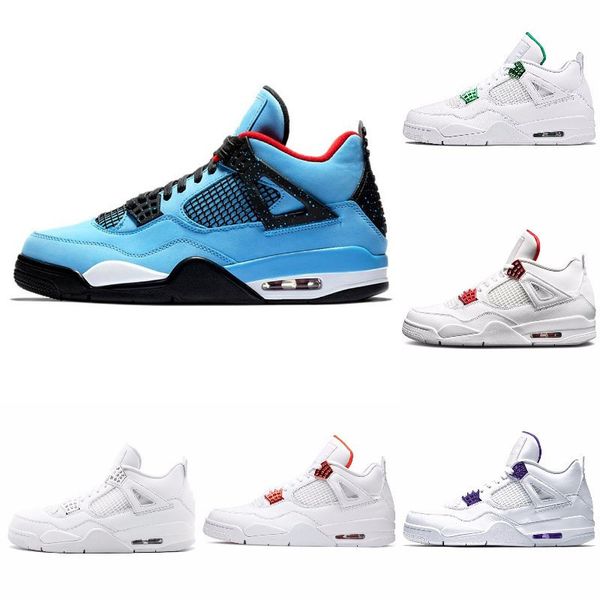 

cool grey 4 pure money metallic pack men basketball shoes 4s pine green court purple university orange red sneaker j#07-483