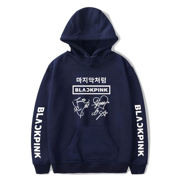 

2020 new fashion sweatshirt women hip hop hoodies warm coat pullovers long sleeve hoodie blackpink kpop hoodie men, Black