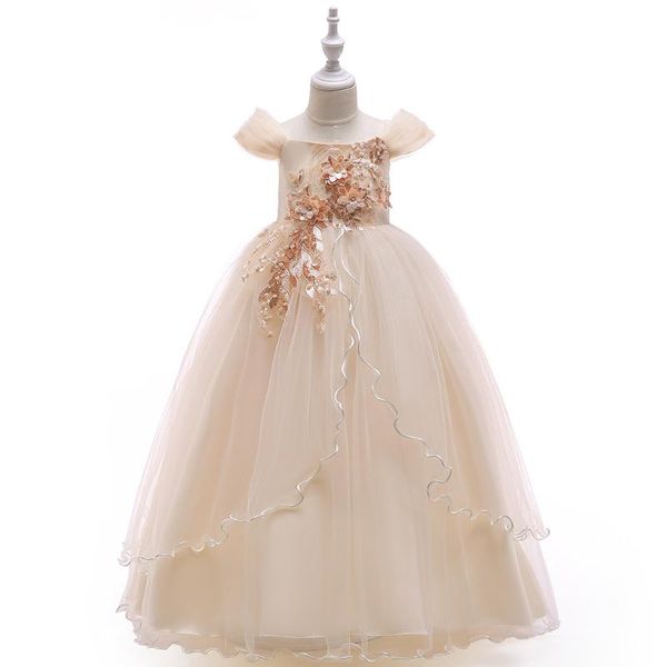 

little flower girls dresses for weddings baby party frocks children images dress kids prom dresses evening gowns 2020, Red;yellow