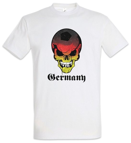 

2019 new fashion t-shirt short sleeve classic germany german footballer soccers skull flag t-shirtdesign your own shirt