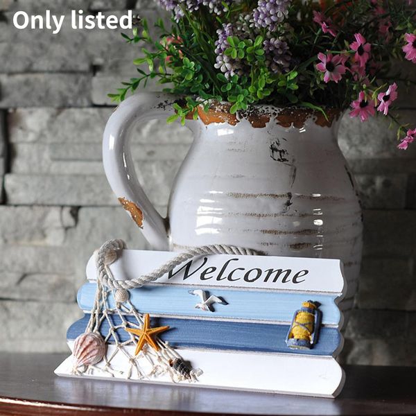 

sign plaque door welcome wood garden hanging board wall nautical rural style diy
