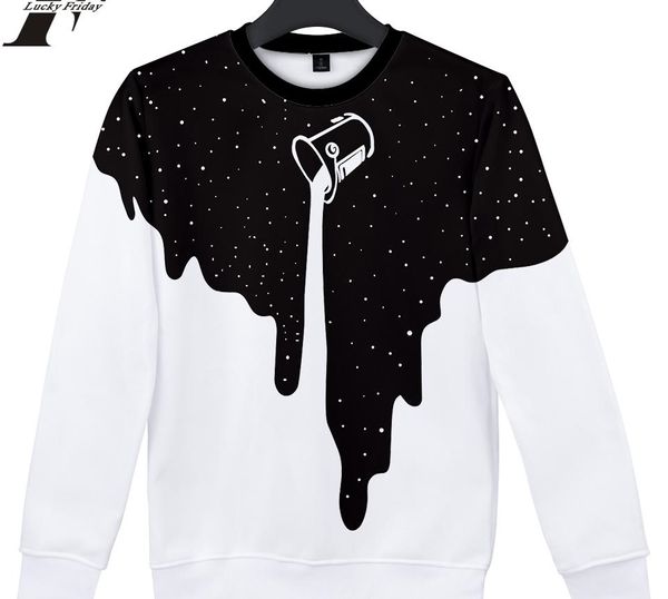 

spilled milk space galaxy 3d hoodie sweatshirt man women casual capless sweatshirts closthes regular plus size 4xl, Black