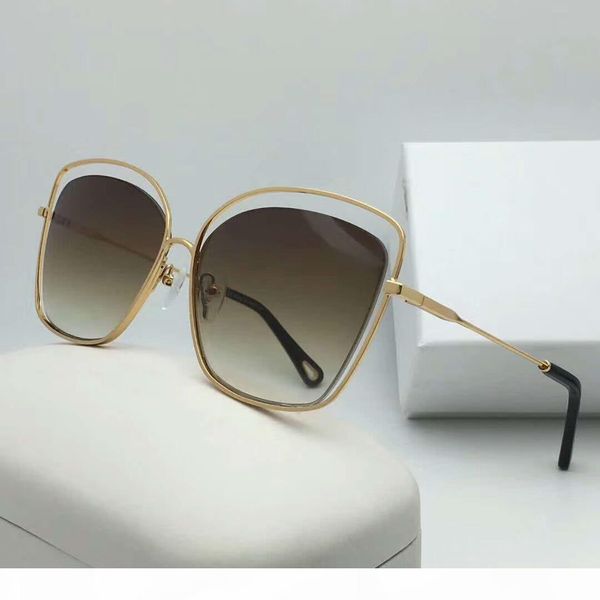 

poppy 133s havana gold brown shaded sunglasses women cat eye glasses designer sunglasses new in box, White;black