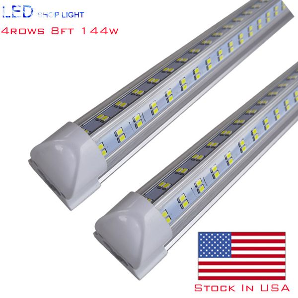 

led магазин ве, 8ft, инегѬиѬованнй t8 led tube веилник, 4 Ѭд 144w 14400lm, 6000k-6500k белй, v-о
