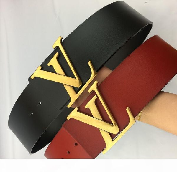

2020 belt large buckle genuine leather belt designer belts men women new mens belts 7.0 cm width, Black;brown