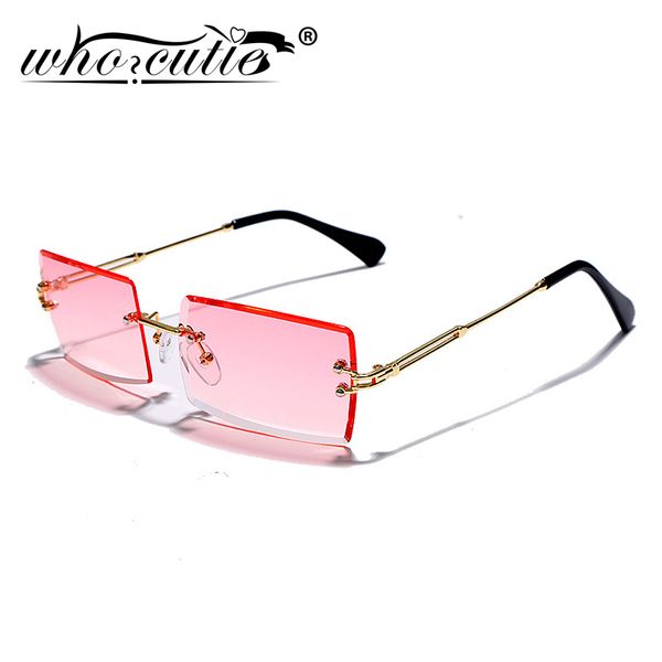 

Trendy Rectangle Rimless Sunglasses Women 2020 Brand Design Metal Frame 90s Ocean Lens Frameless Sun Glasses Shades Female S298