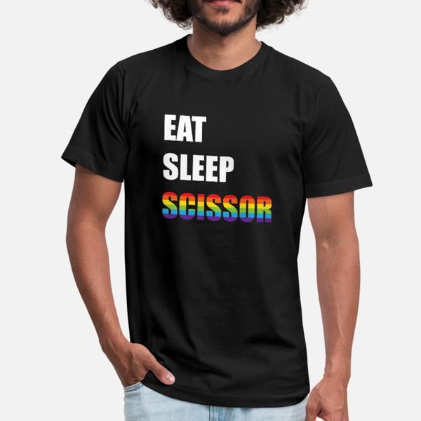 

eat sleep scissor lgbt lesbian humor t shirt men custom tee shirt s-xxxl natural fitness new fashion spring slim shirt