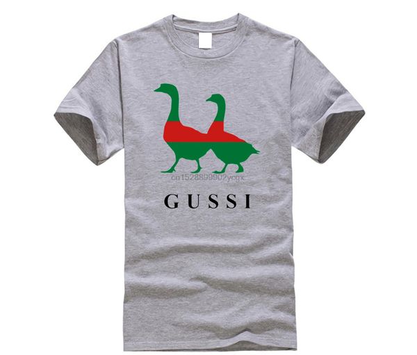 

camisetas hombre funny cute two goose ga ga ga gussi t-shirt shorts o-neck harajuku men skateboard street t shirt