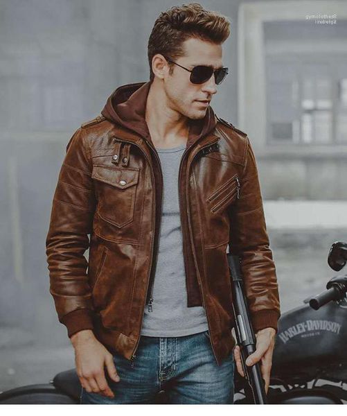 

pu leather jacket motorbike coll brown black jacket coats autumn fashion mens, Black;brown