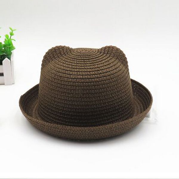 

sell like cakes 2020 new summer fashion sun hats for women and men cat ears straw caps multicolor wholesale, Blue;gray