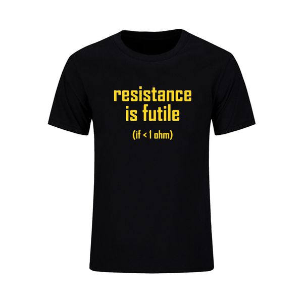 

new arrival summer t-shirts resistance is futile mens o-neck 100% cotton tee summer fitness customized t shirts camisetas