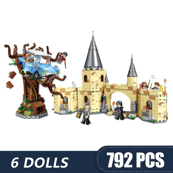 

792pcs small building blocks toys compatible with legoe magic hogwarts whomping willow gift for girls boys children diy