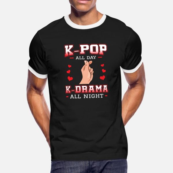 

k pop all day k drama all night t shirt men designing tee shirt o neck leisure crazy basic summer kawaii shirt